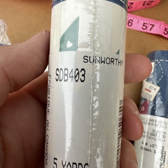 Lot Of 6 Packs Of Sunworthy Vintage Wallpaper Border Geometric Country Quilt - Picture 5 of 6